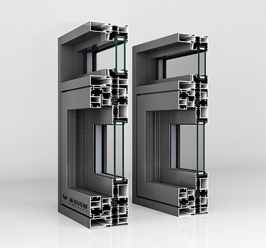110F窗纱一体断桥外开窗